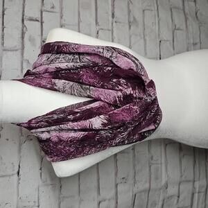 Burgundy Silky Infinity Scarf